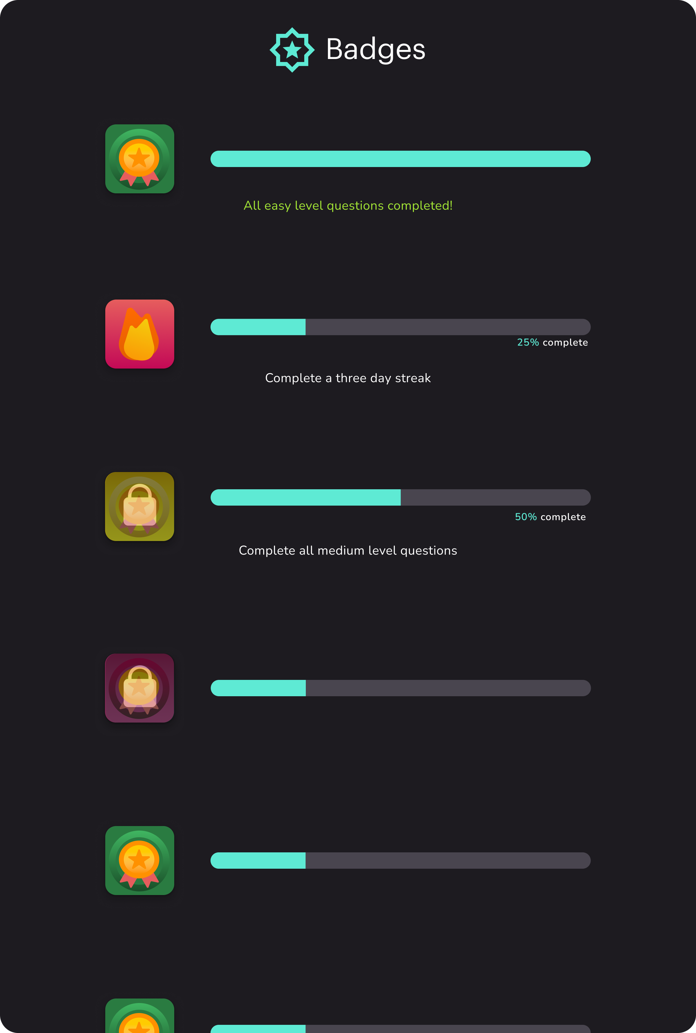 profile page